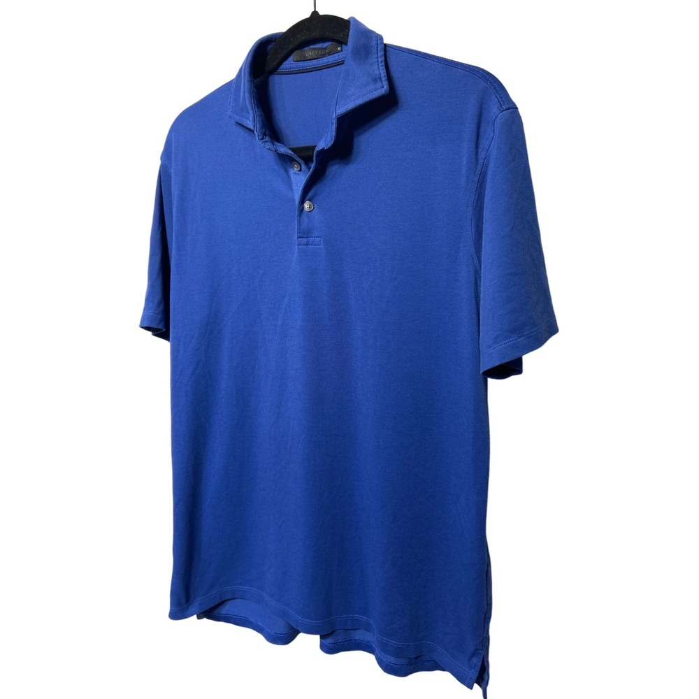 GREYSON Men's Royal Blue Polo Shirt Short Sleeve Casual Golf Size M